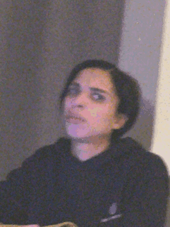 Unimpressed person, showing middle finger.